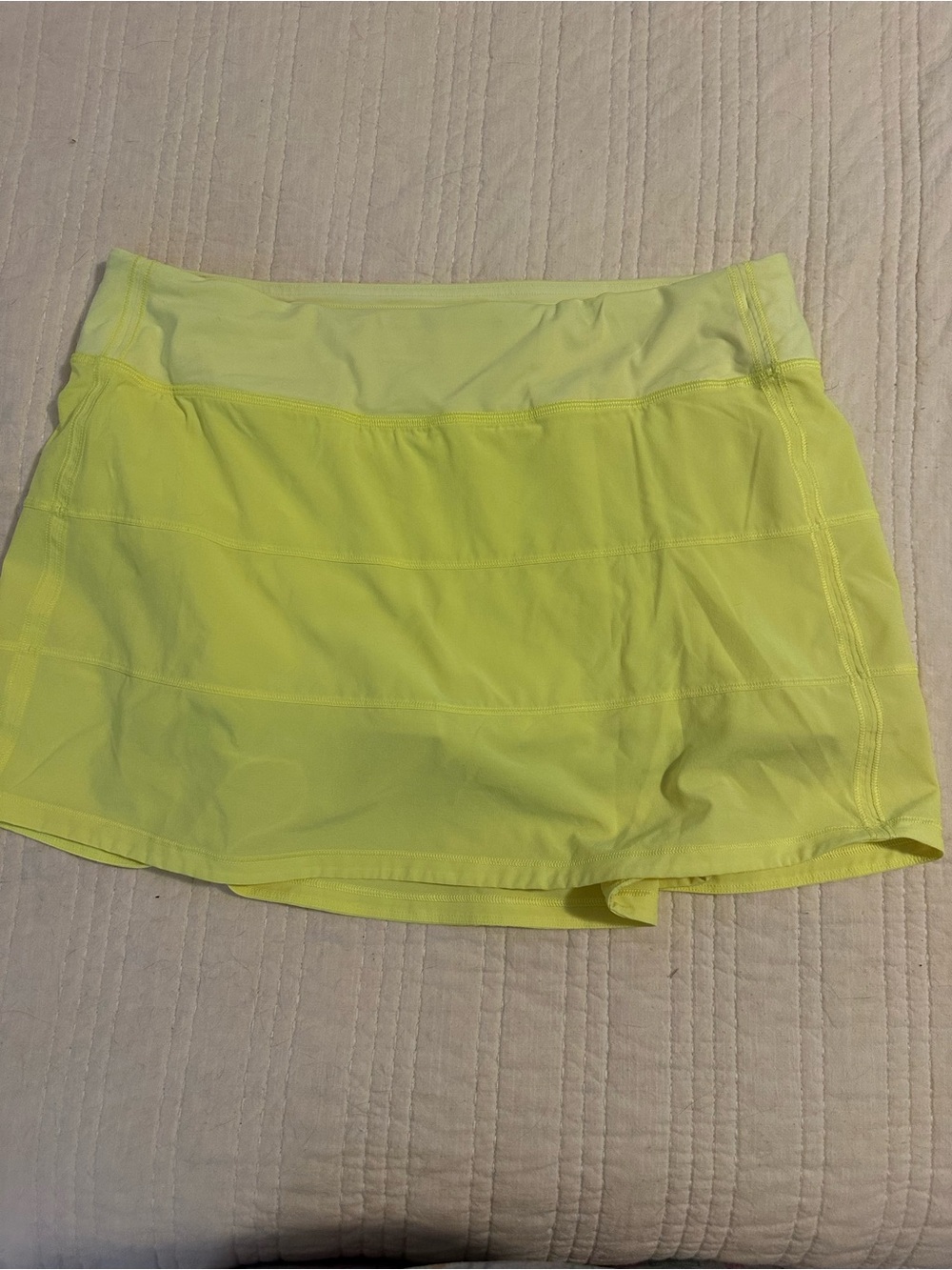 lululemon athletica Neon Yellow Pace Rival Active Skort size 10